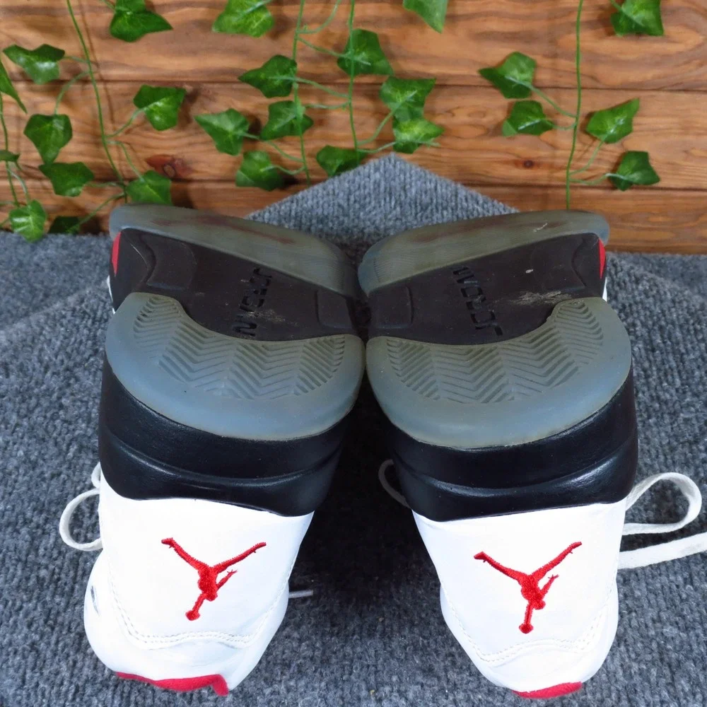Nike Air Jordan 5 Retro Fire Red‎ Men Basketball Shoes Size 9.5 White Leather